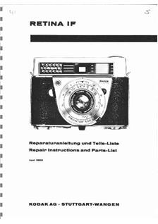 Kodak Retina 1F manual. Camera Instructions.